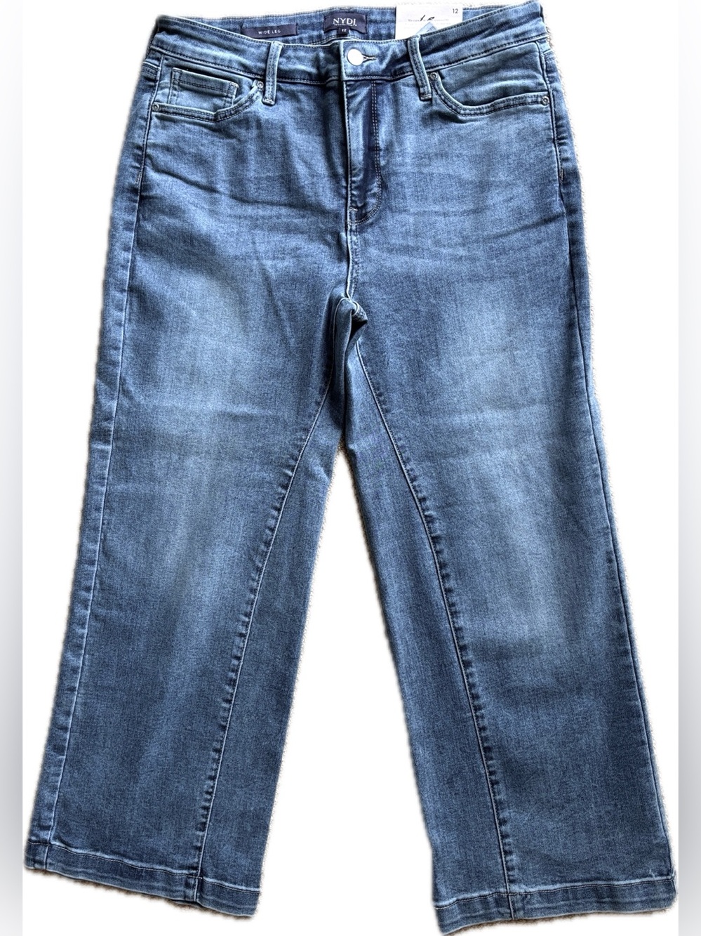 NYDJ Light Blue (Loire) Ankle Length Teresa Wide-Leg Jeans - NWT -size 12 - Picture 11 of 13
